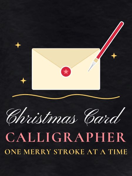 Weihnachtskarten-Kalligraph Handschrift