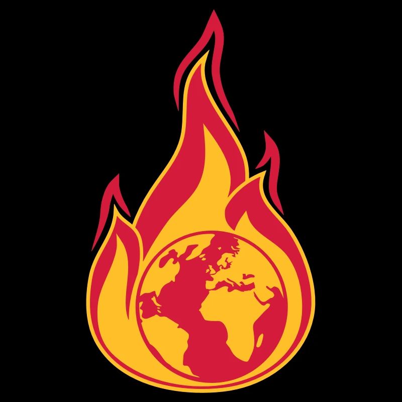 planet earth on fire home climate change global erw