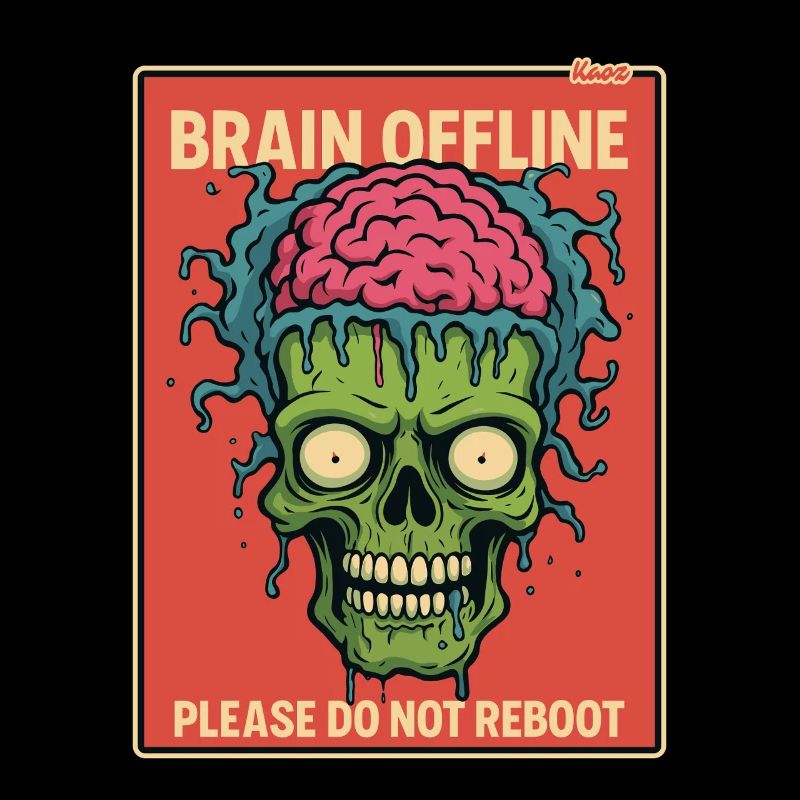 Zombie with an open brain is offline
