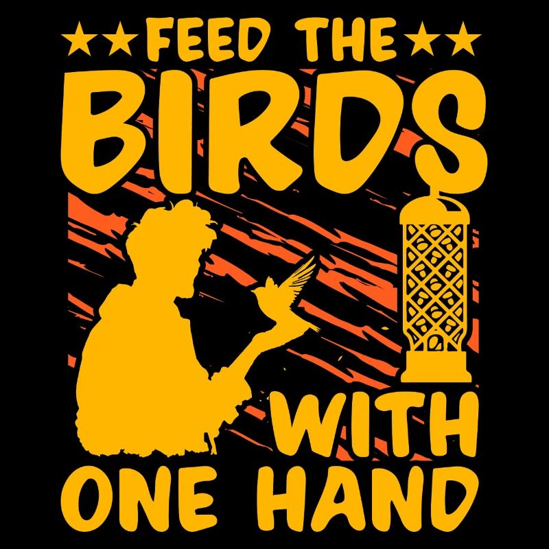 Füttern Sie die Vögel mit einer Hand