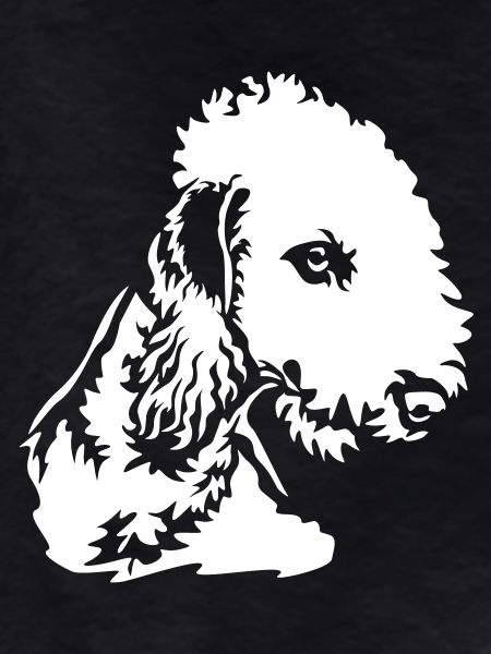Bedlington Terrier Head "Black Edition"
