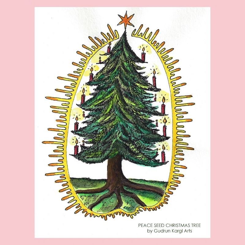 PEACE SEED CHRISTMAS TREE by Gudrun Kargl