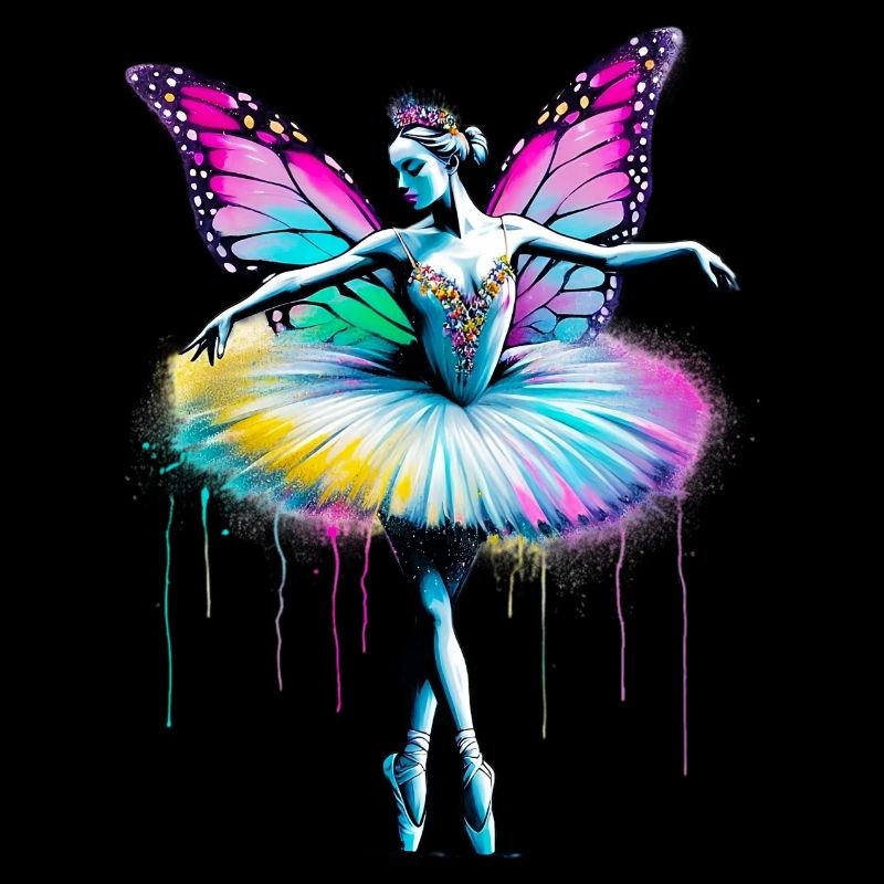 Ballerine avec des ailes de papillon papillon tutu
