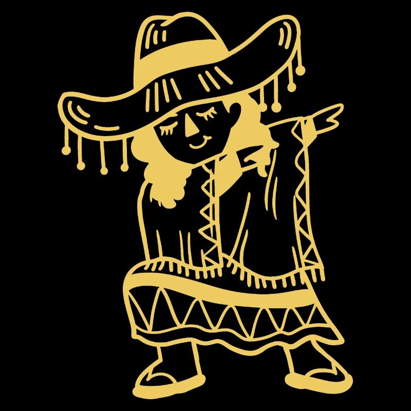 Dabbing Mexikanisches Mädchen Cinco De Mayo