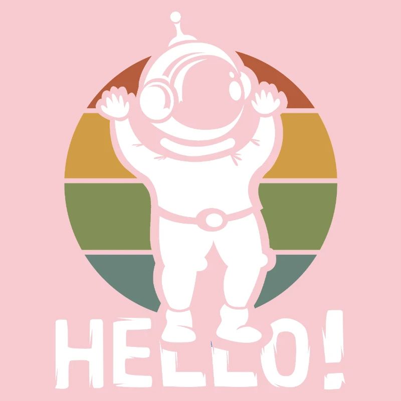 Dessin animé Hello Astronaut - Bande dessinée rétro de l’espace