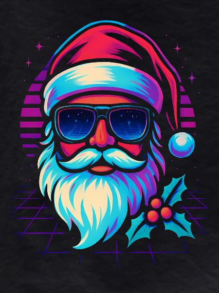 Santa Claus Funny Retro Gaming