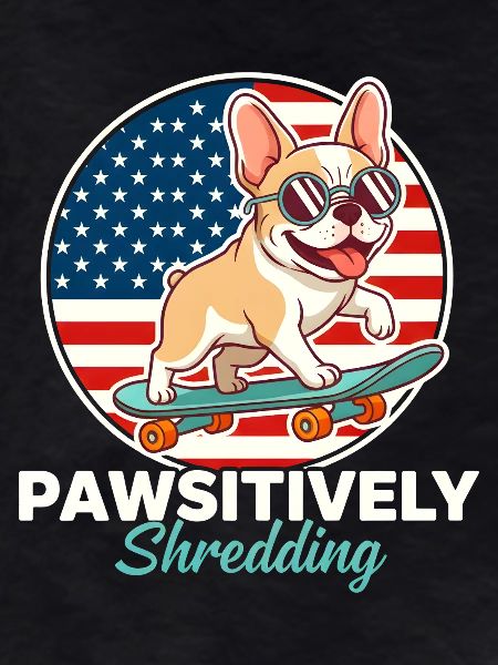 Pawsitively Shredding French Bulldog Skater