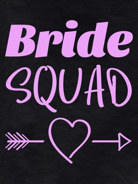 Bride Squad Heart Arrows Design