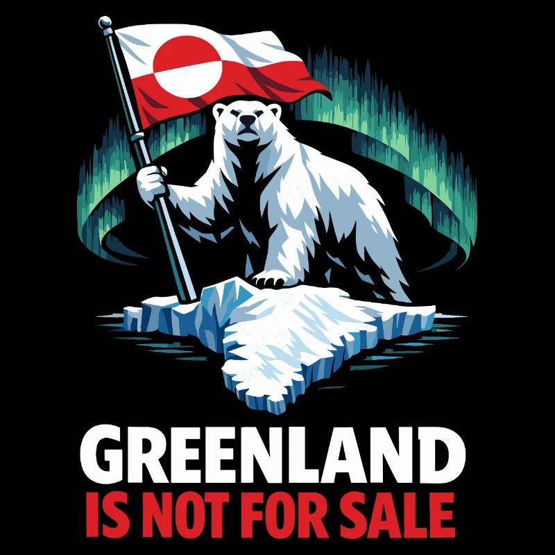 Drapeau de l’ours du Groenland Non à vendre