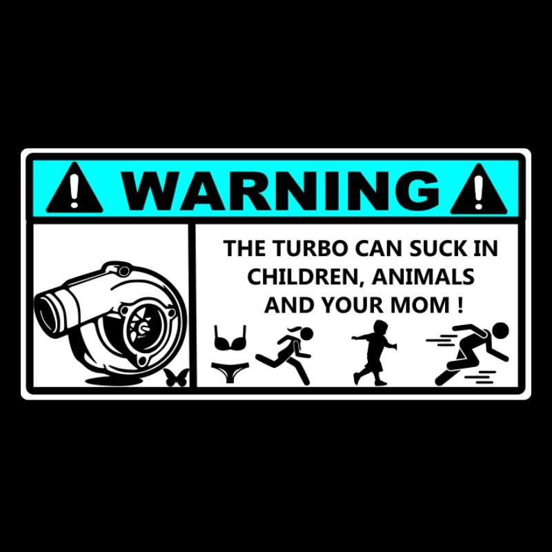 Autocollant Danger Turbo 