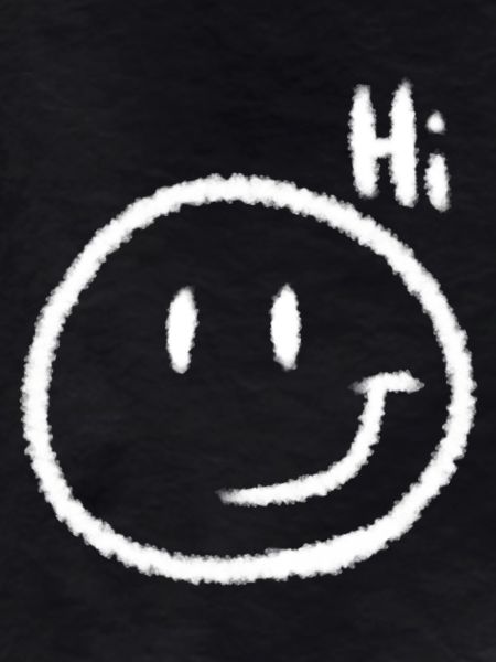 Hi Smile & Text | Chalk look