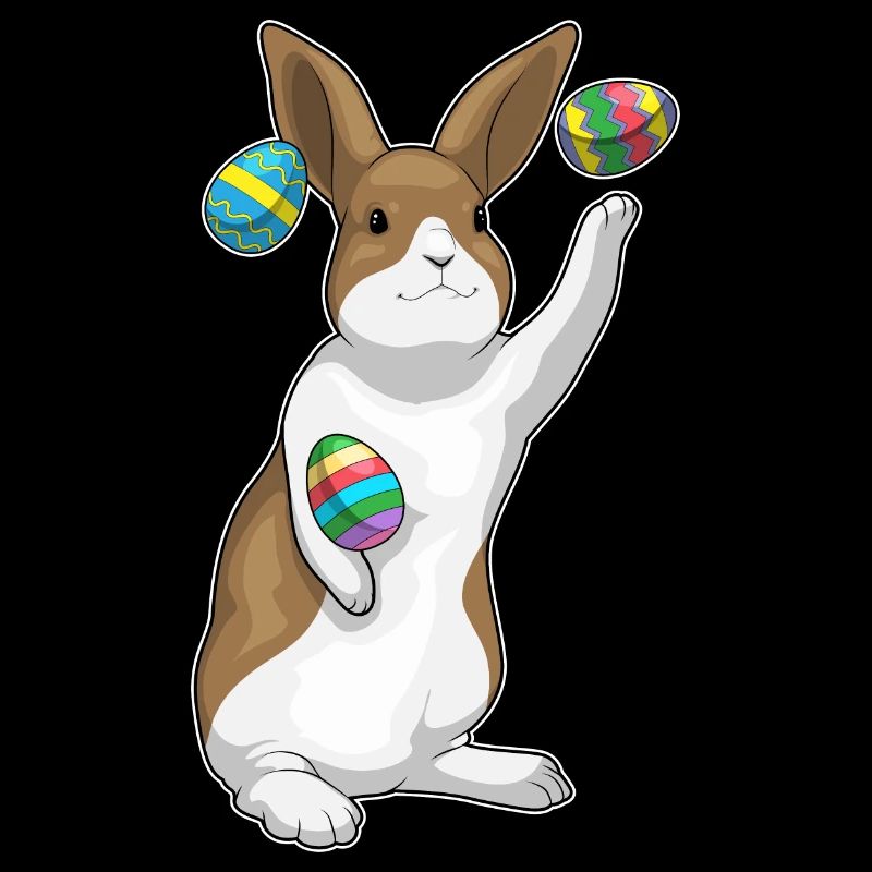 Lapin Pâques Oeufs de Pâques Jongleur