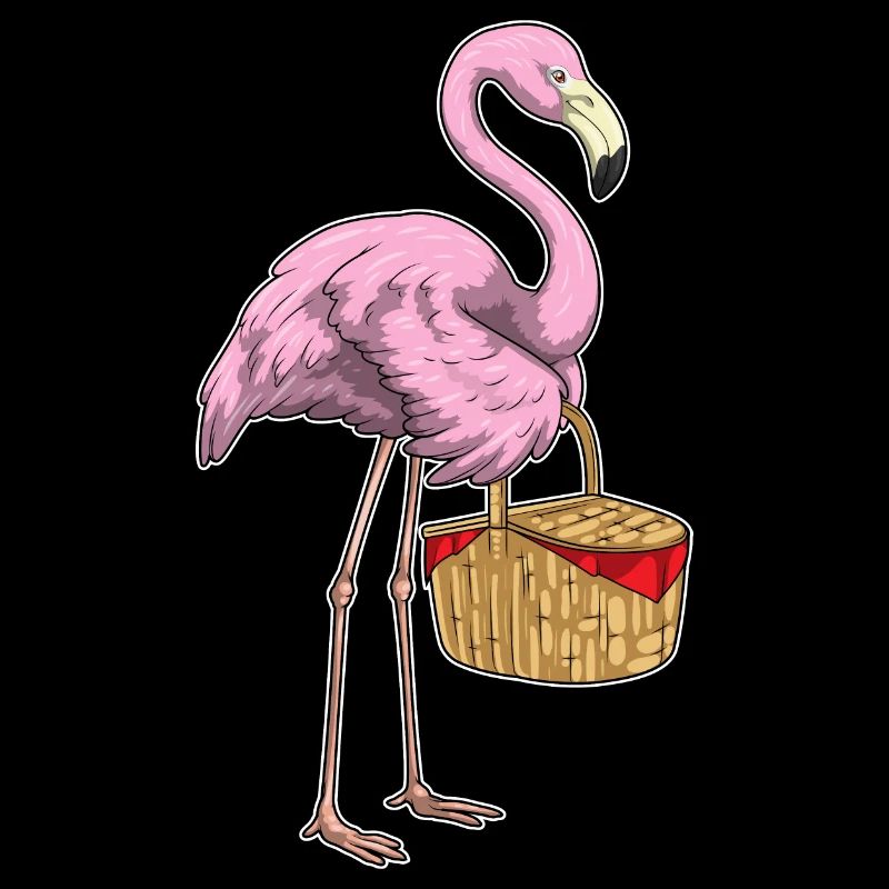 Flamingo Picnic Basket