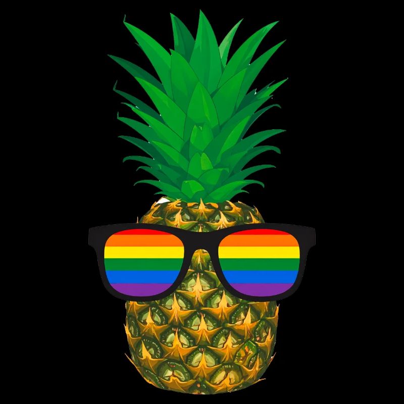 Pineapple, Sunglasses, LGTB, Rainbow, Colorful