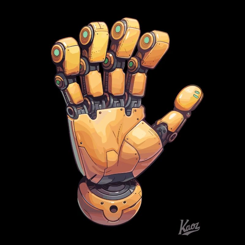 Cyborg et main robot