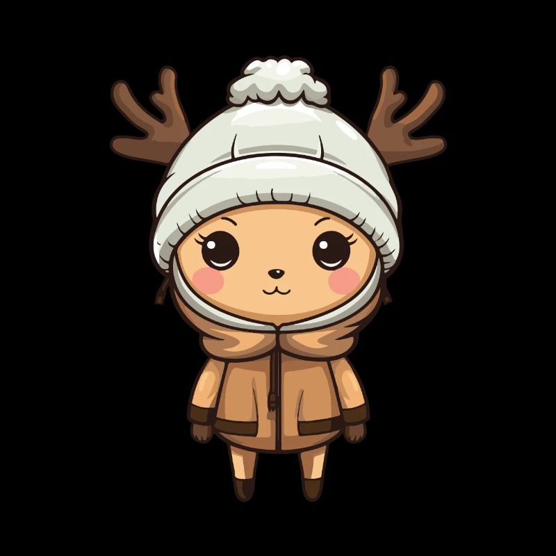 Bande dessinée d’hiver cerf