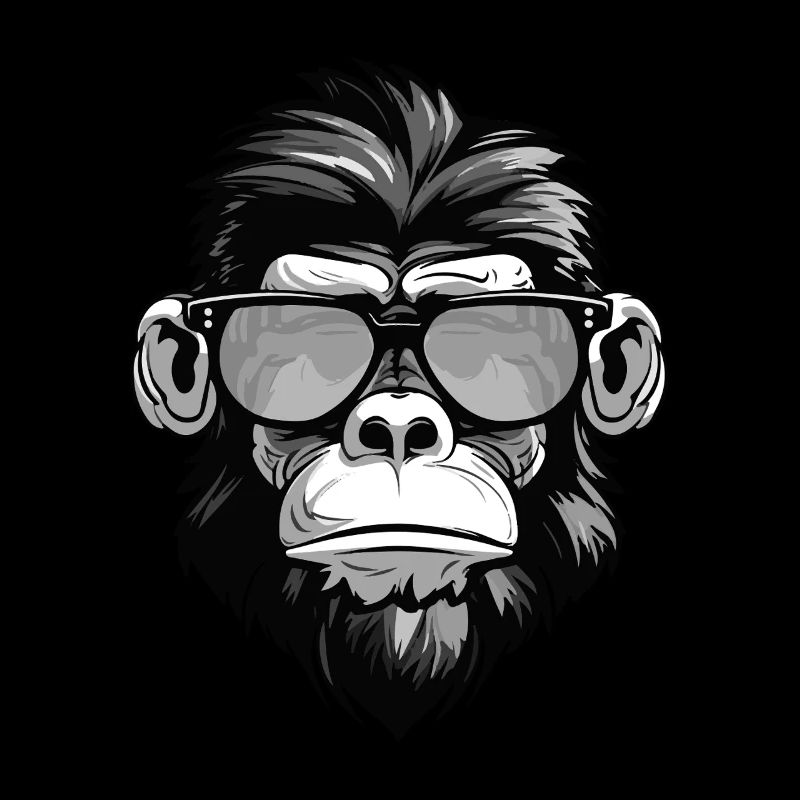 Portrait de tête de singe Cool