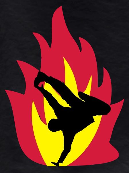 Breakdancer in the fire