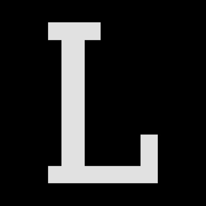 Letter L two-color