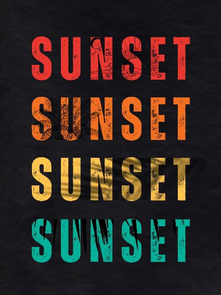 Quad Sunset Gradient Text-Artwork