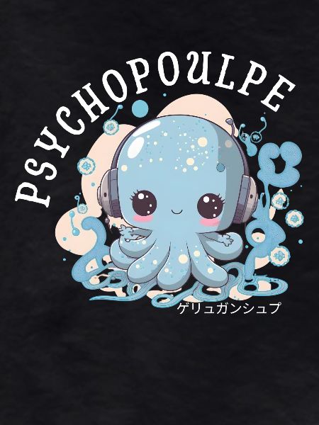 Kawaii Blue DJ Octopus