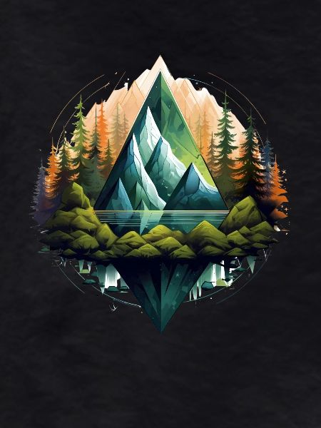 Alpine mountains in prism