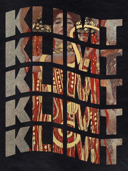 Klimt wave effect t-shirt