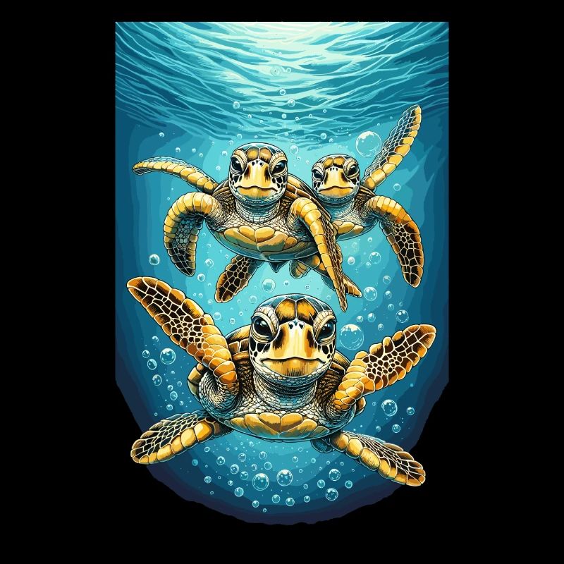 Tortue Abstraction Design Sous-marin