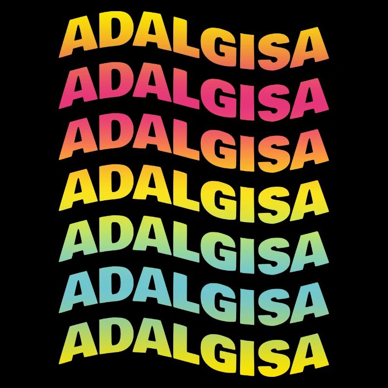 Adalgisa tshirt text wave effect t-shirt-