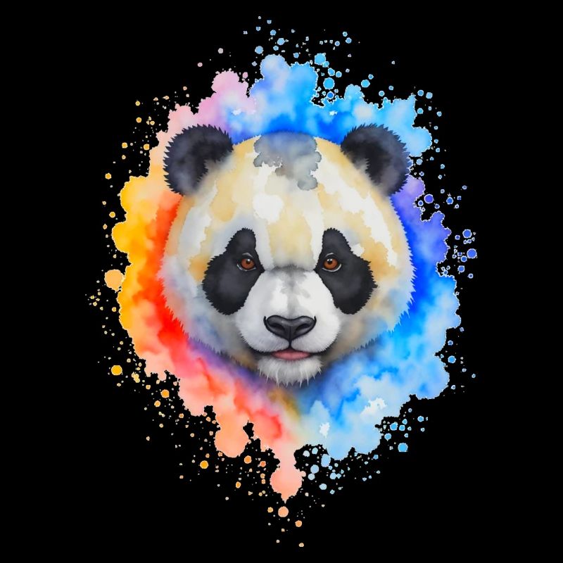 Wasserfarben Panda Splash