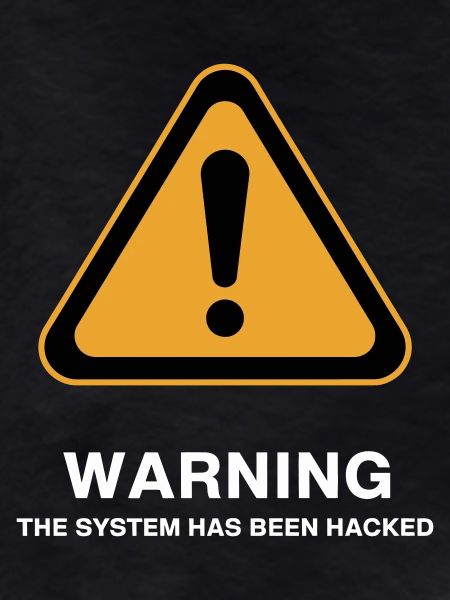 Hacked System Warning Icon
