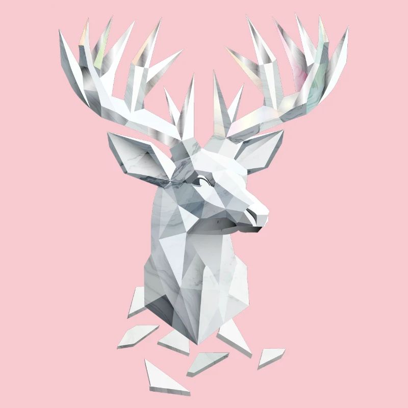 Geometric deer head – nature and elegance