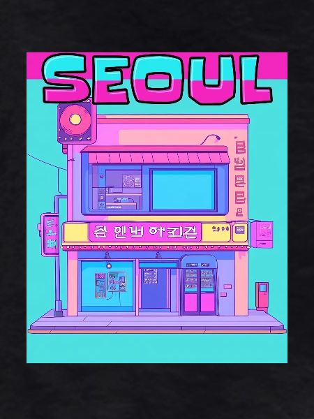 Neon Seoul Arcade Facade