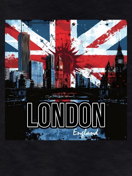 London Skyline Graffiti Union Jack