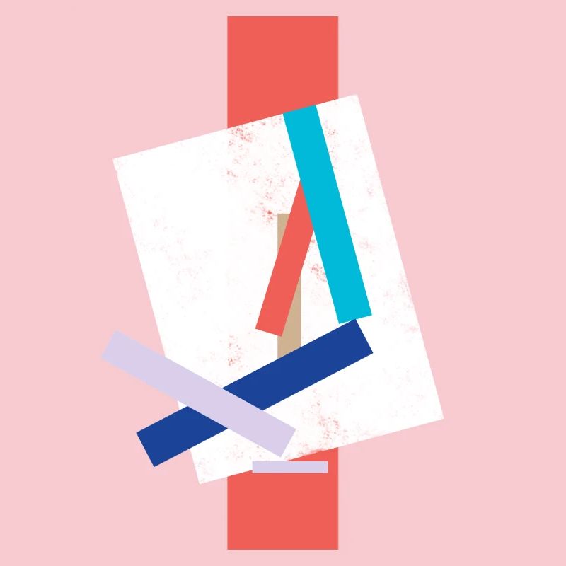 Abstract geometry accent for art student