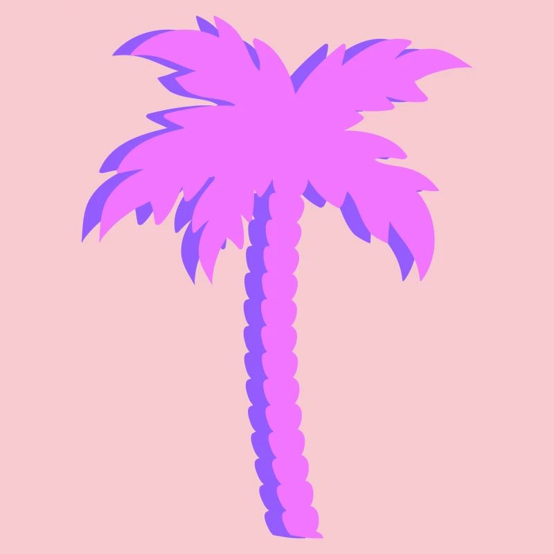 Purple Palm Trees Gradient