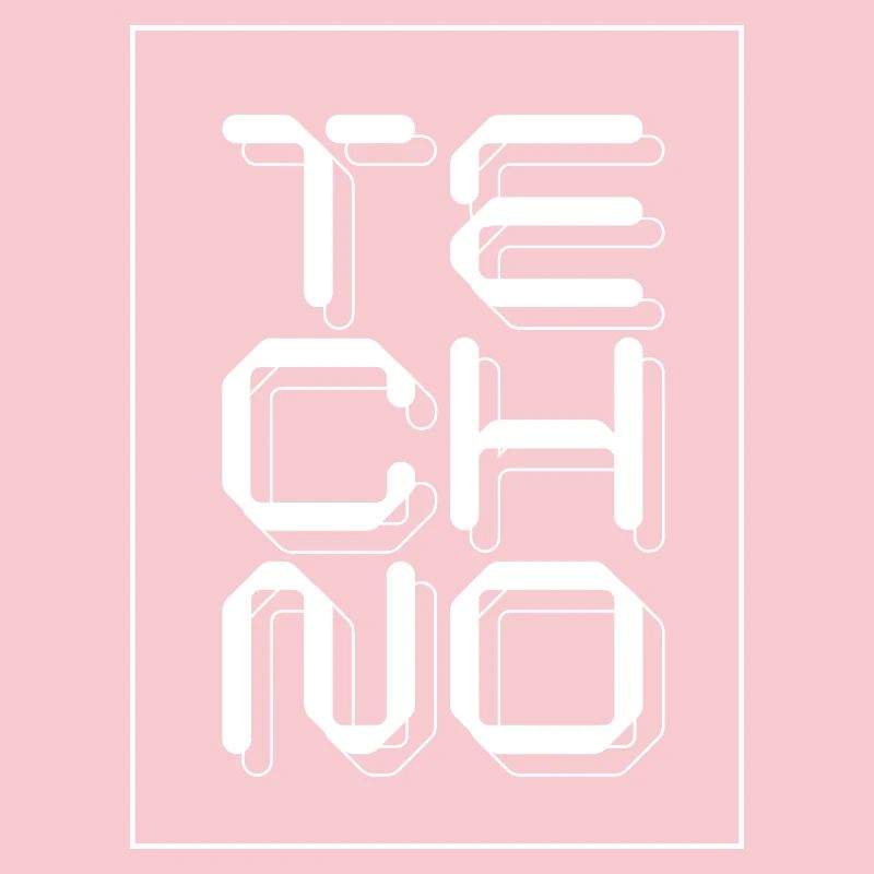 Techno music logo Glyphs
