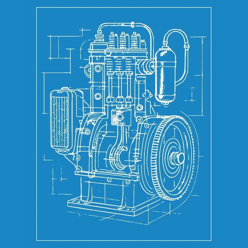 Plan de moteur industriel
