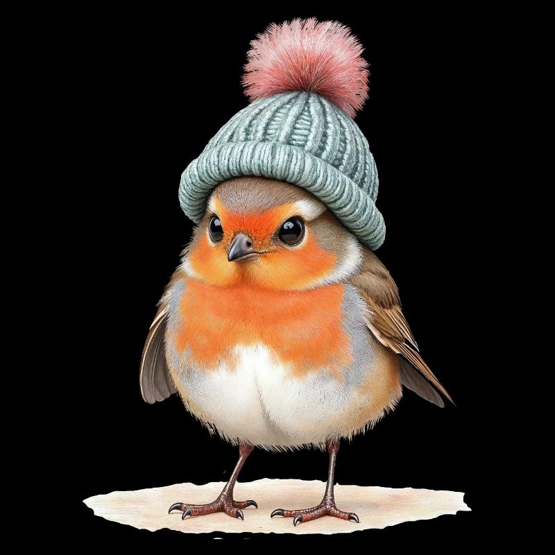 Robin in Knit Winter Hat