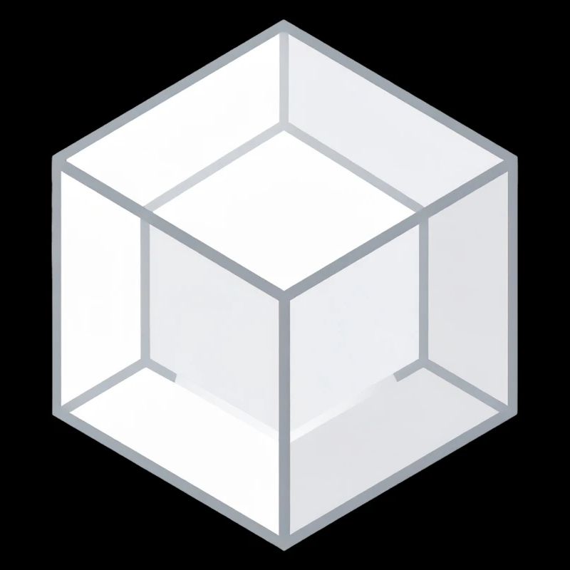 Style de ligne de cube géométrique 3D