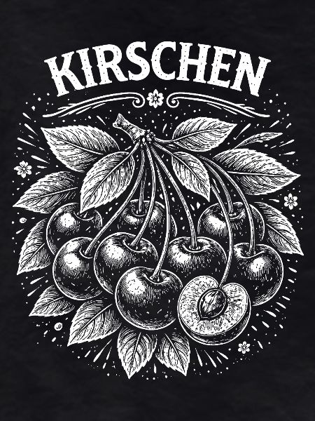 Cherry cluster illustration