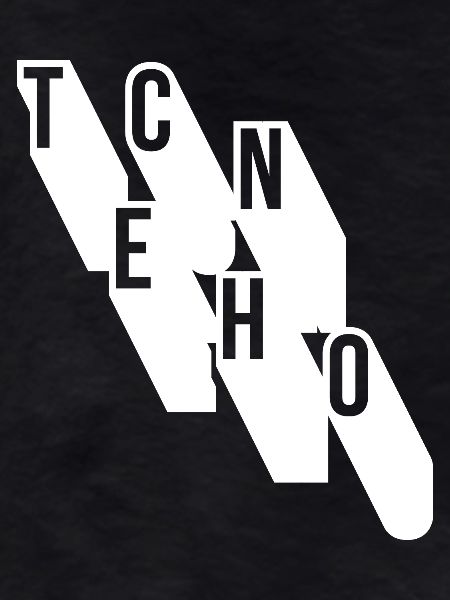 techno music geometric logo design