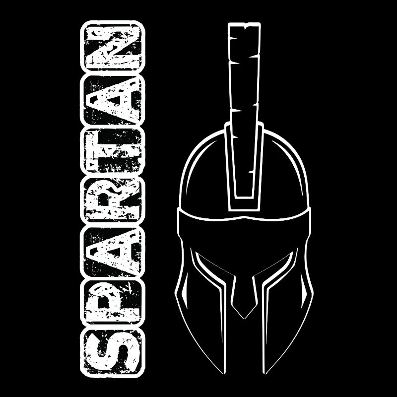 Schwarzer Grunge-Spartan-Helm