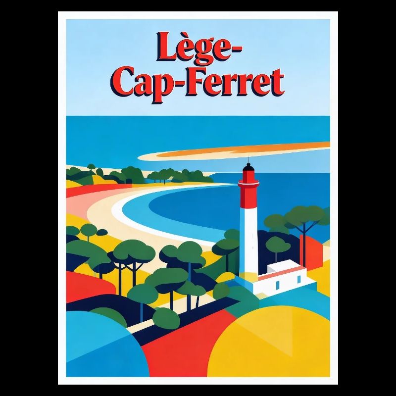 Lège Cap-Ferret Phare rétro