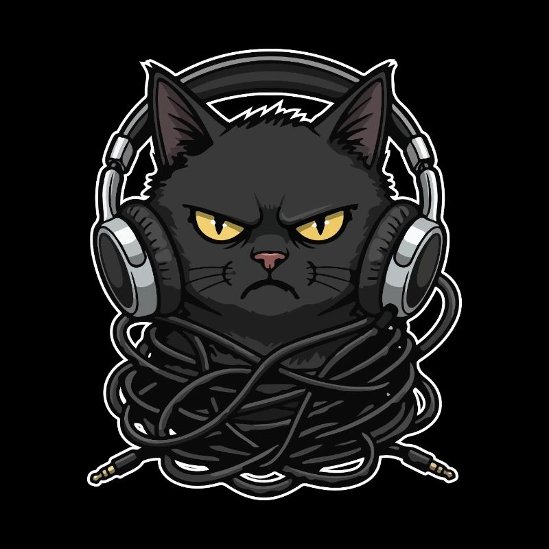 Cable Chaos Chat Musique Casque