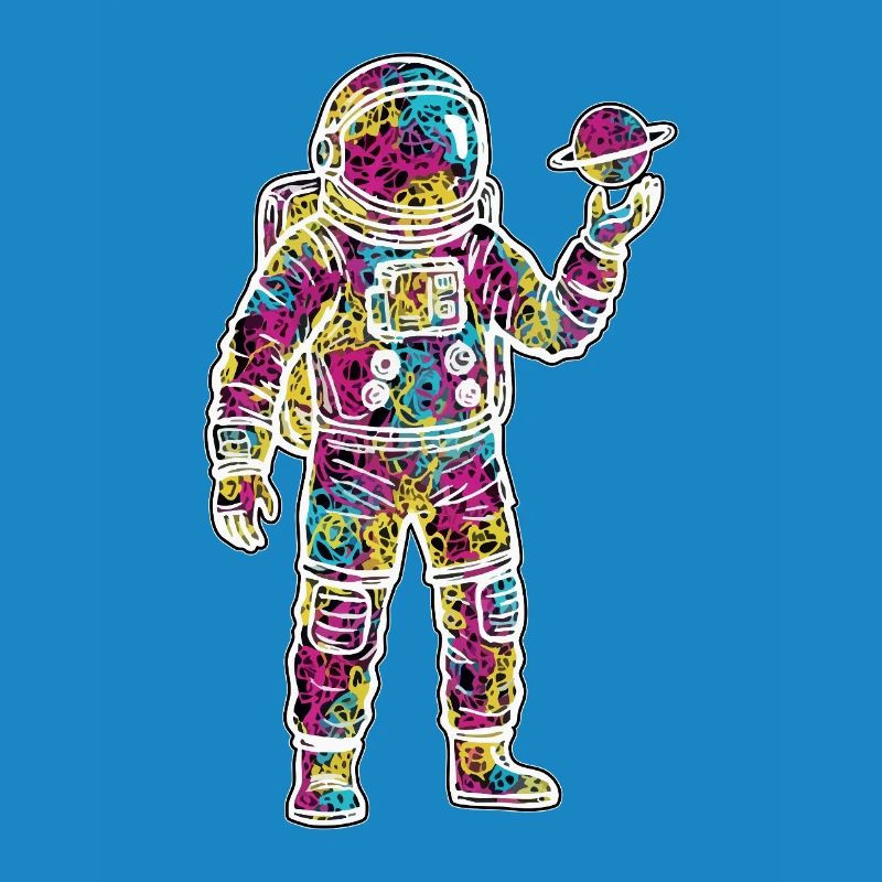 Space Astronaut Scribble Planet Scribbles
