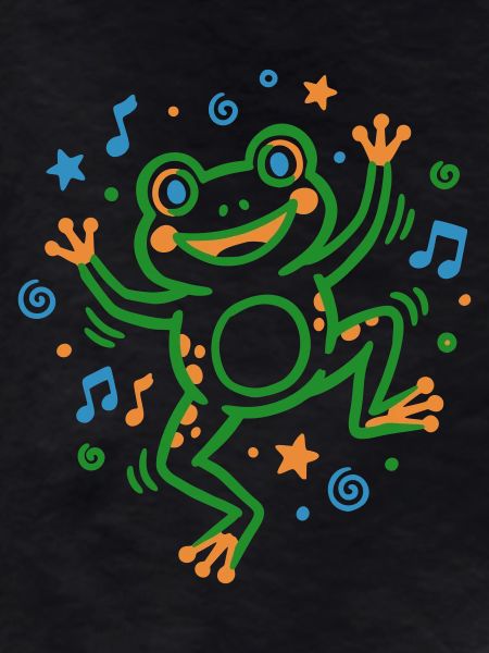 Dancing frog with music