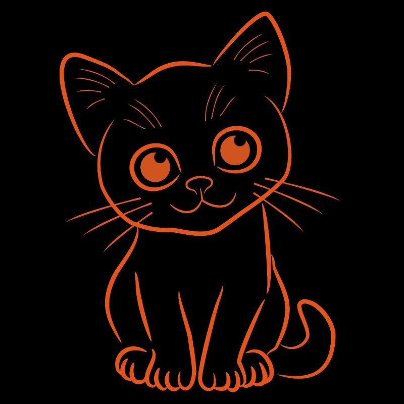 Kätzchen in Orange