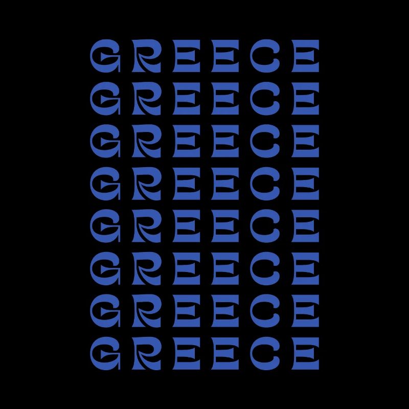 Typographie du Bleu de la Grille de Grèce