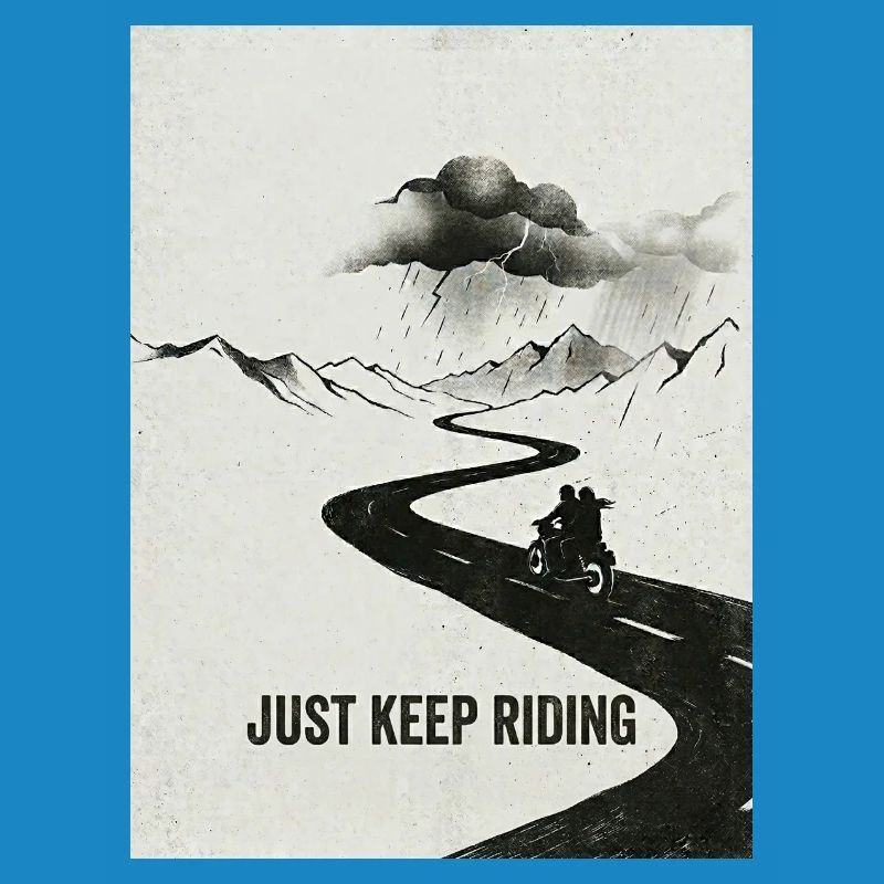 Continue simplement à faire de l’aventure à moto
